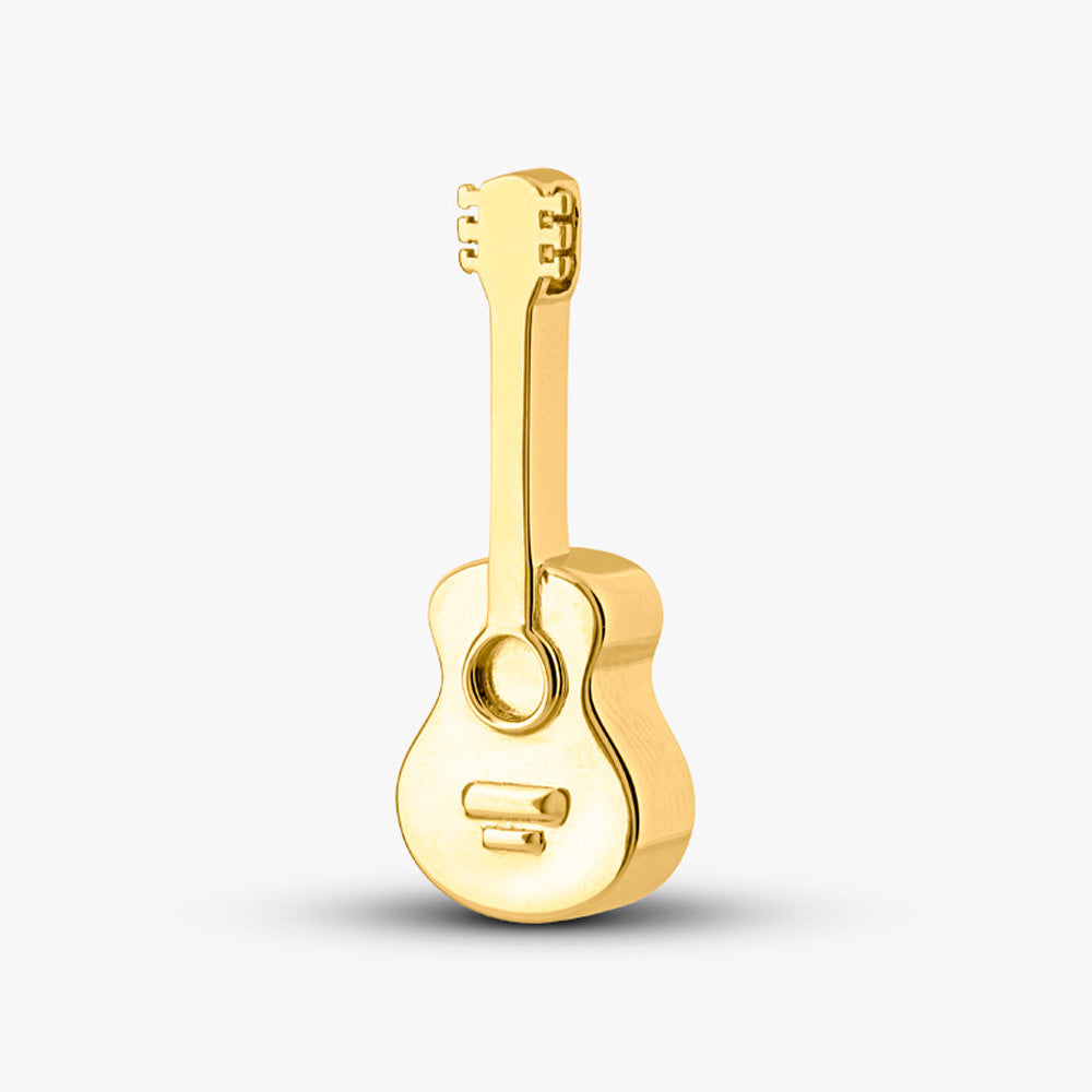 Self fill Acoustic Guitar Memorial Ashes Pendant in Gold