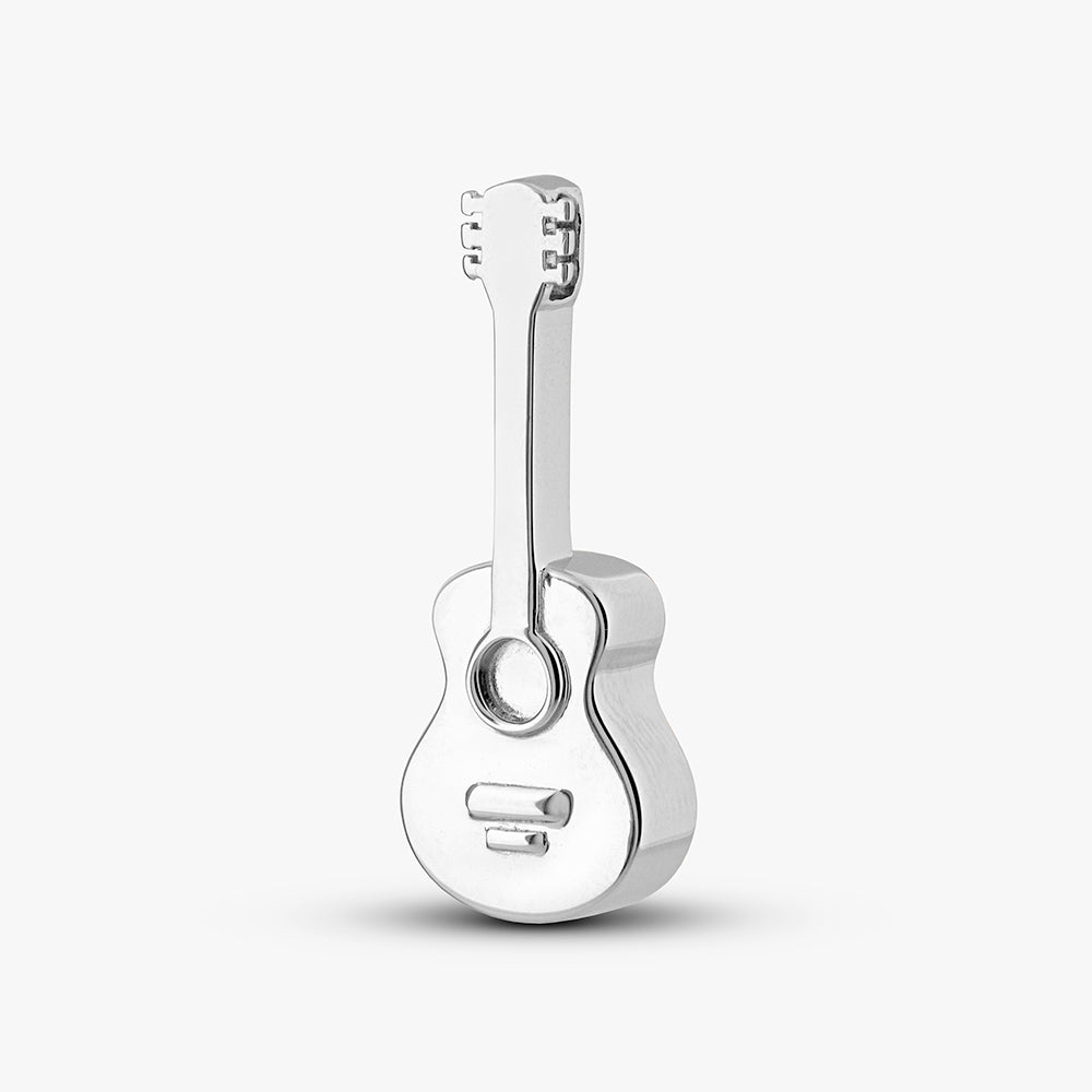 Self fill Acoustic Guitar Memorial Ashes Pendant in Sterling Silver