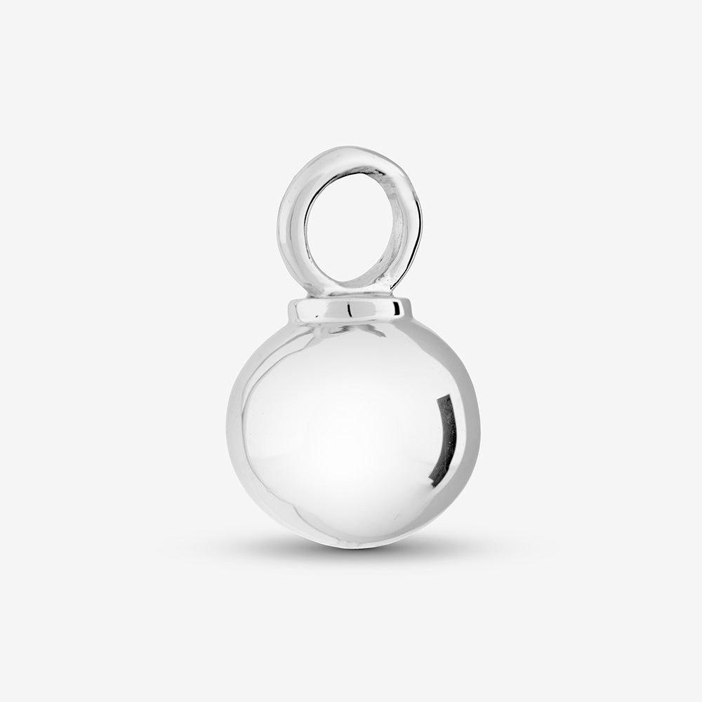Self fill Ball Memorial Ashes Pendant in Sterling Silver