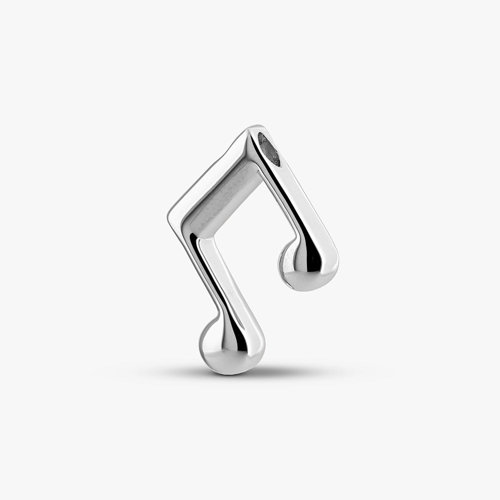 Self fill Double Eighth Note Musical Note Memorial Ashes Pendant in Sterling Silver