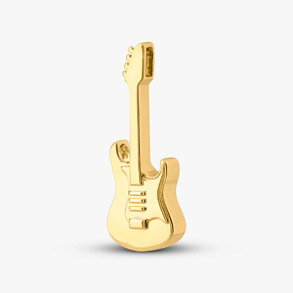 Self fill Electric Guitar Memorial Ashes Pendant in Gold