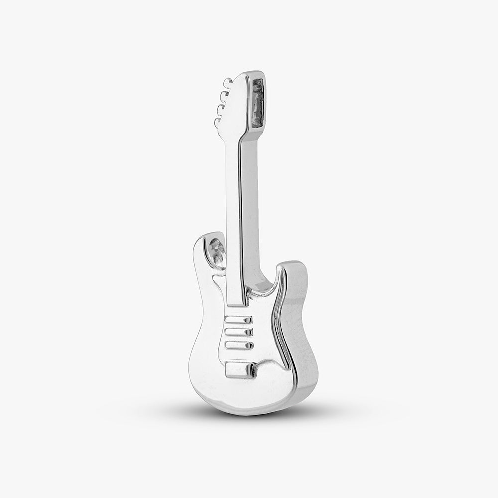 Self fill Electric Guitar Memorial Ashes Pendant in Sterling Silver
