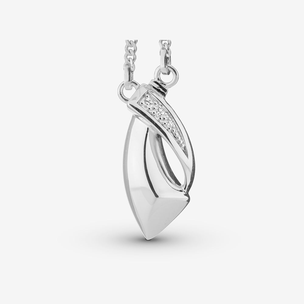 Self fill Harmony Memorial Ashes Pendant in Sterling Silver