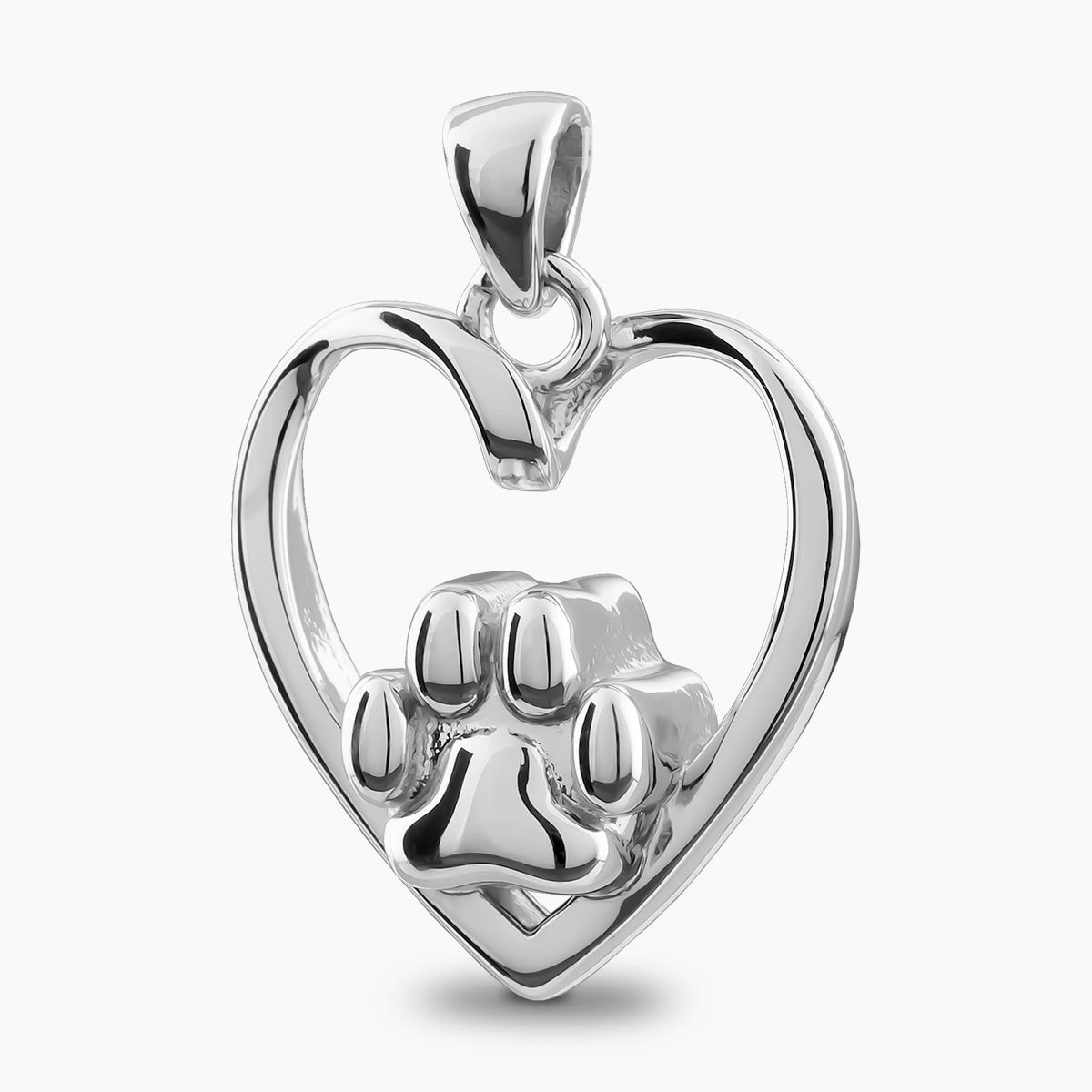 Self fill Heart Pawprint Pet Memorial Ashes Pendant