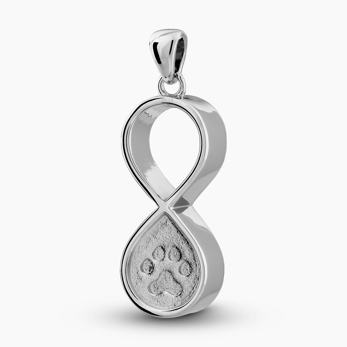 Self fill Infinity Pawprint Pet Memorial Ashes Pendant