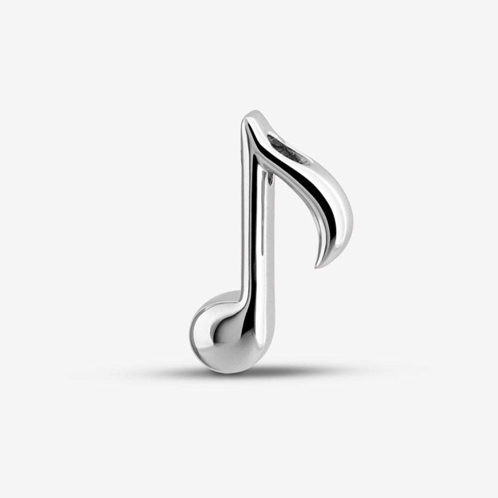 Self fill Musical Eighth Note Memorial Ashes Pendant in Silver