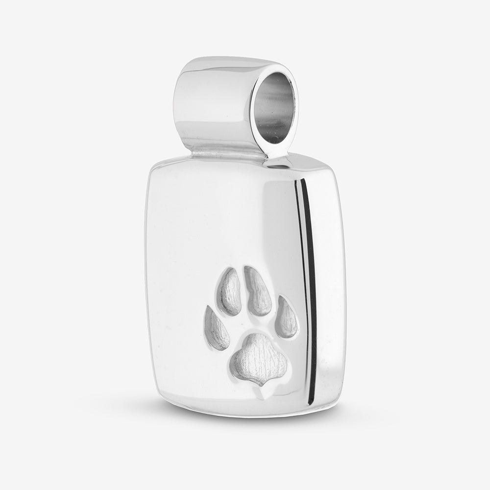 Self fill Paw Memorial Ashes Pendant in Sterling Silver