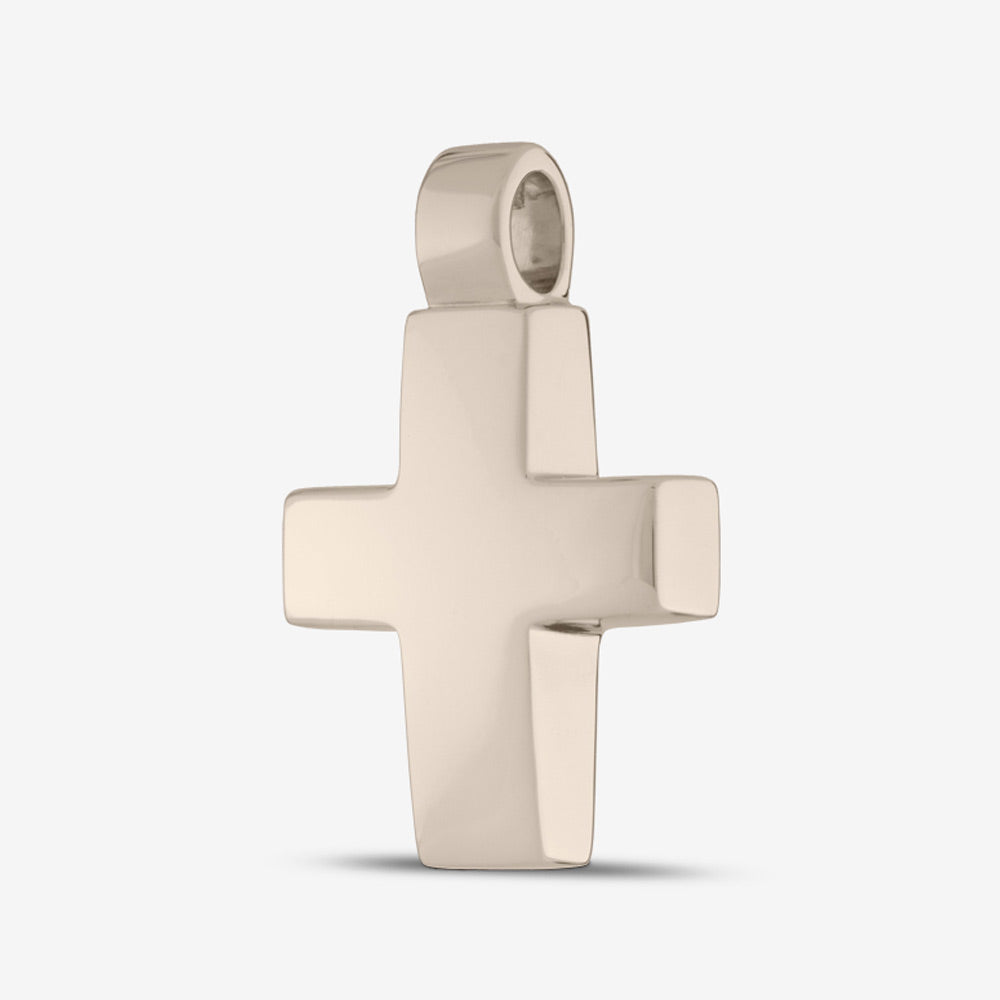 Self fill Remembrance Cross Memorial Ashes Pendant in White Gold