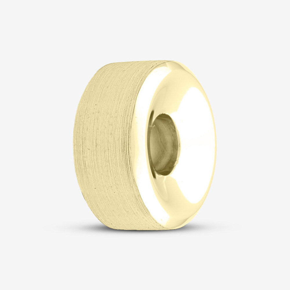 Self fill Round Serenity Memorial Ashes Charm Bead in Gold