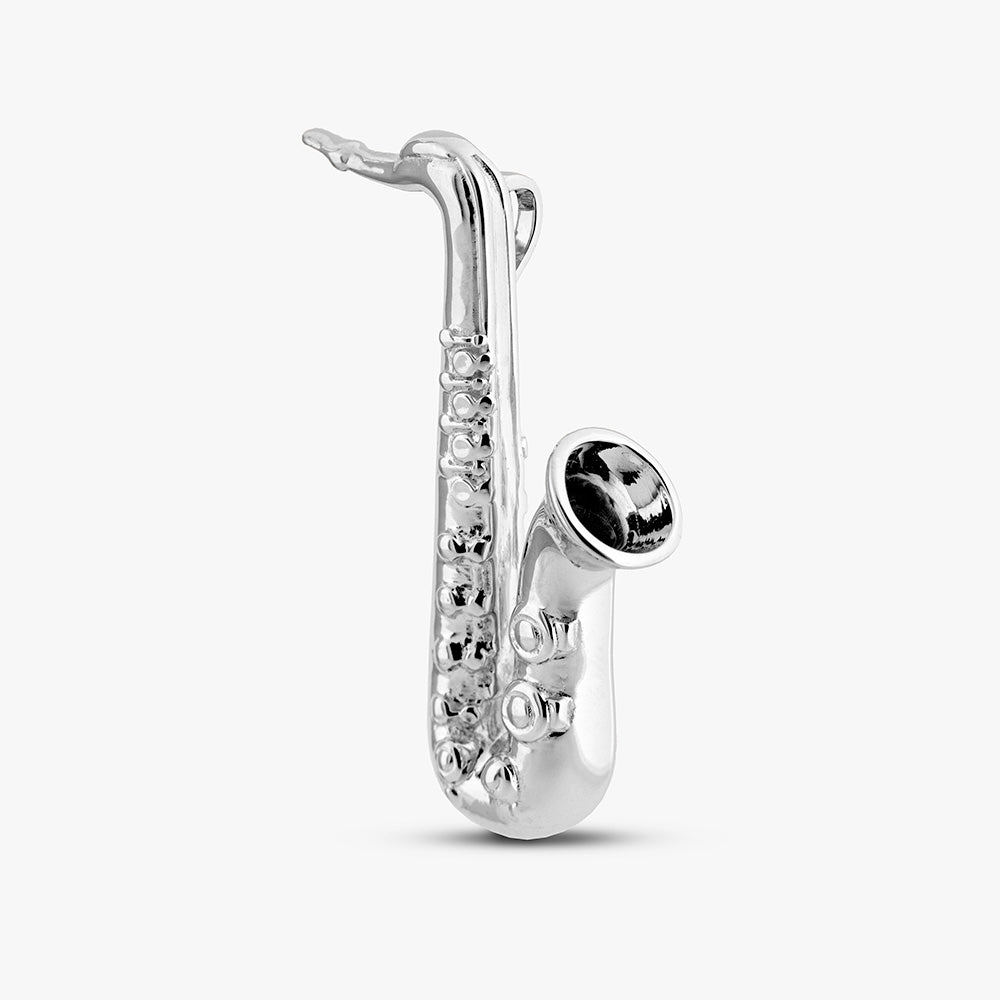 Self fill Saxophone Memorial Ashes Pendant in Sterling Silver