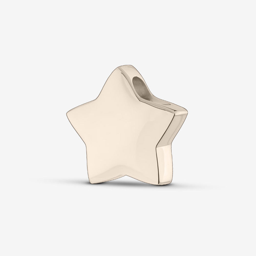 Self fill Star Memorial Ashes Pendant in White Gold