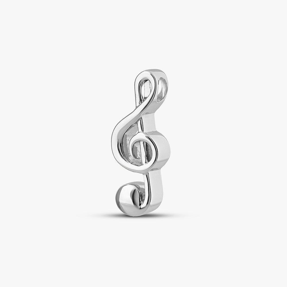 Self fill Treble Clef Musical Note Memorial Ashes Pendant in Sterling Silver