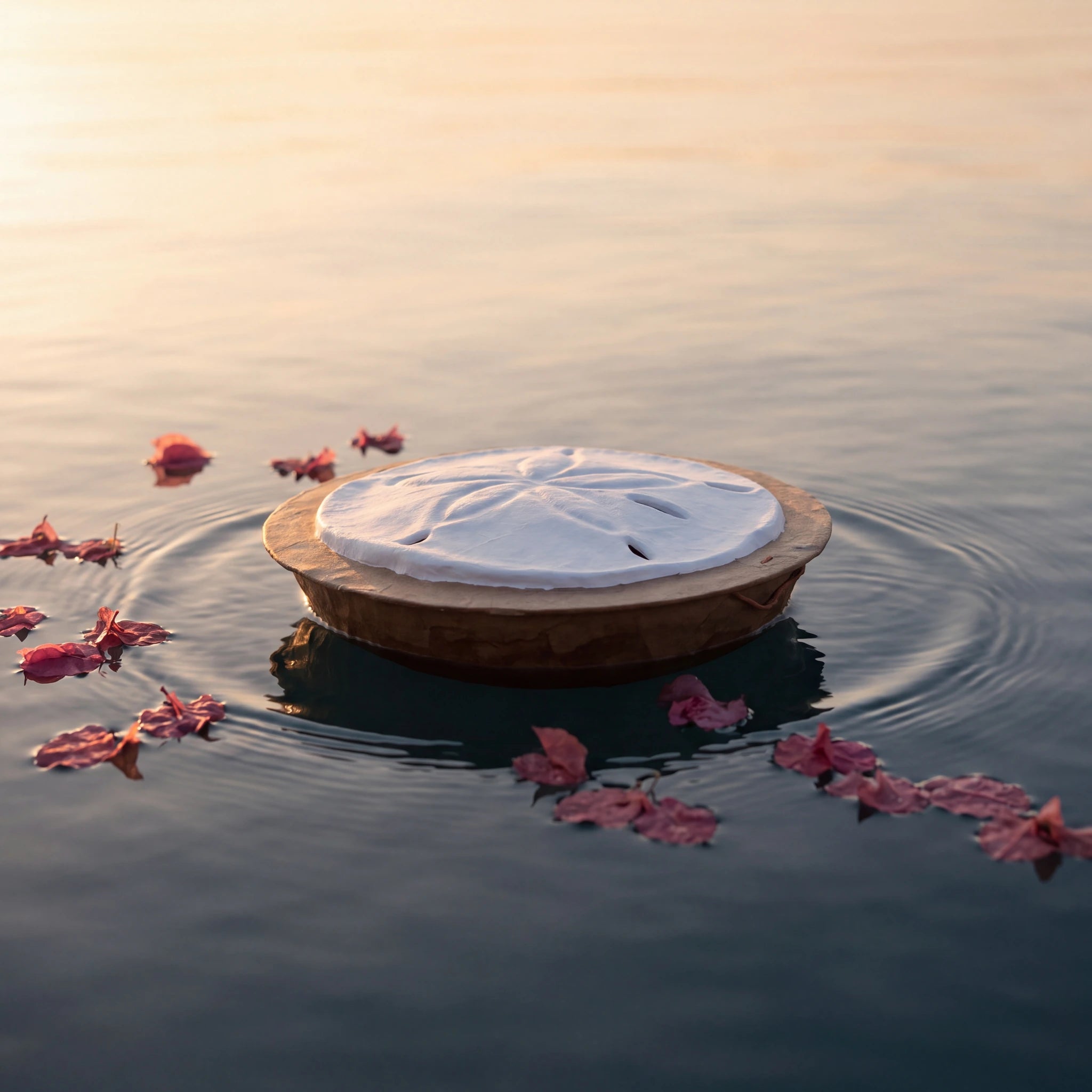Serenity Sand Dollar Biodegradable Water Urn for Ashes