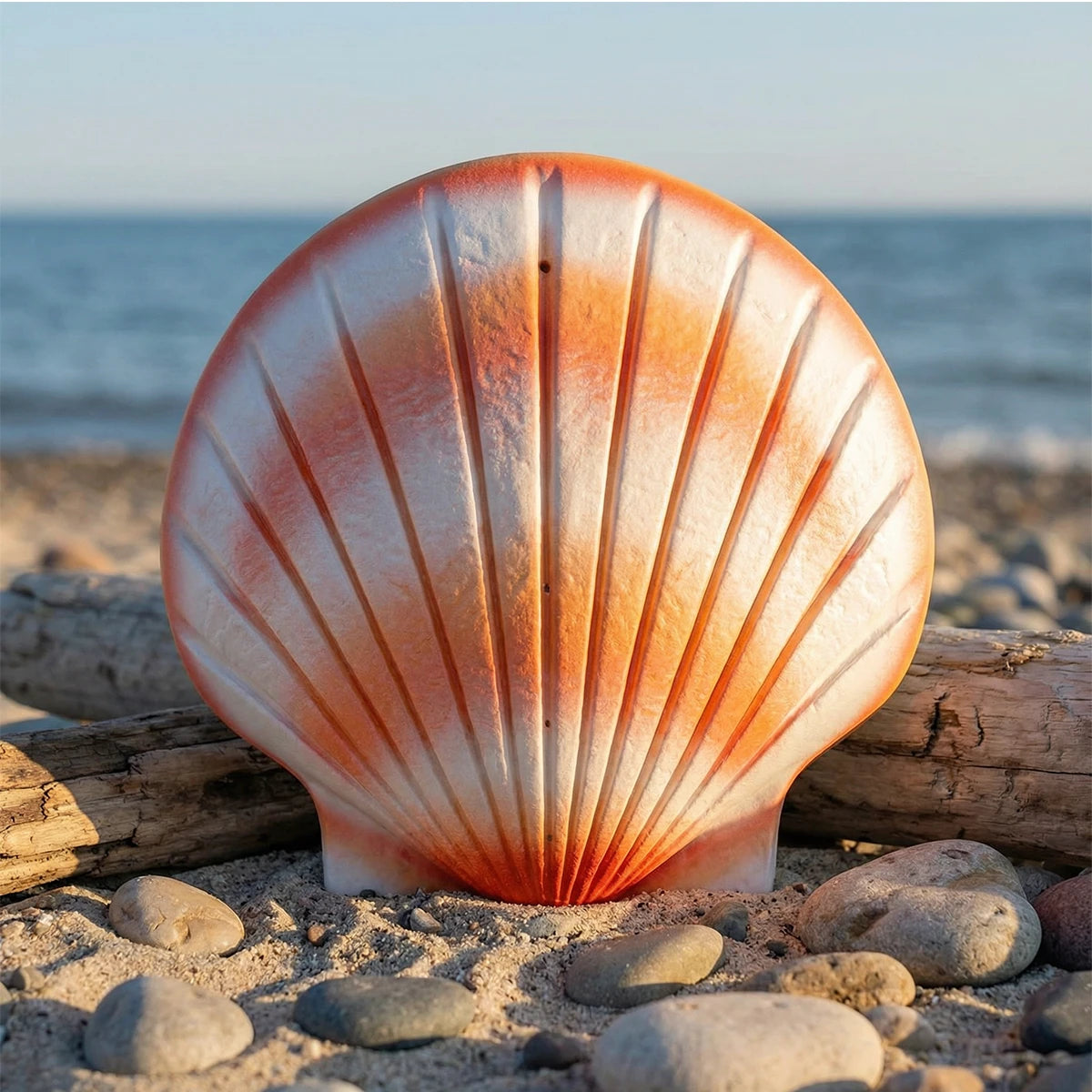 Shell Biodegradable Water Urns for Ashes in Coral Pink
