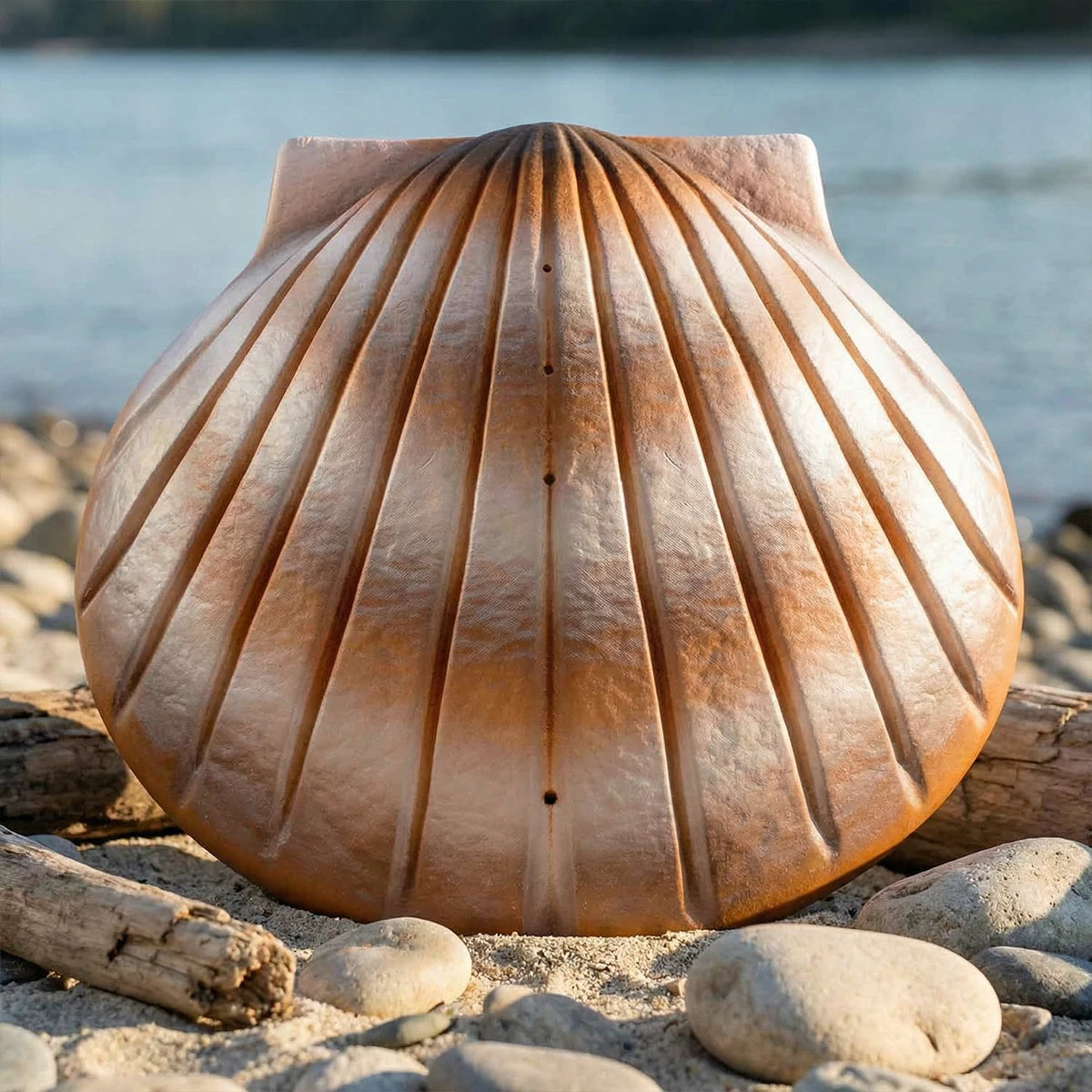 Shell Biodegradable Water Urns for Ashes in Sand