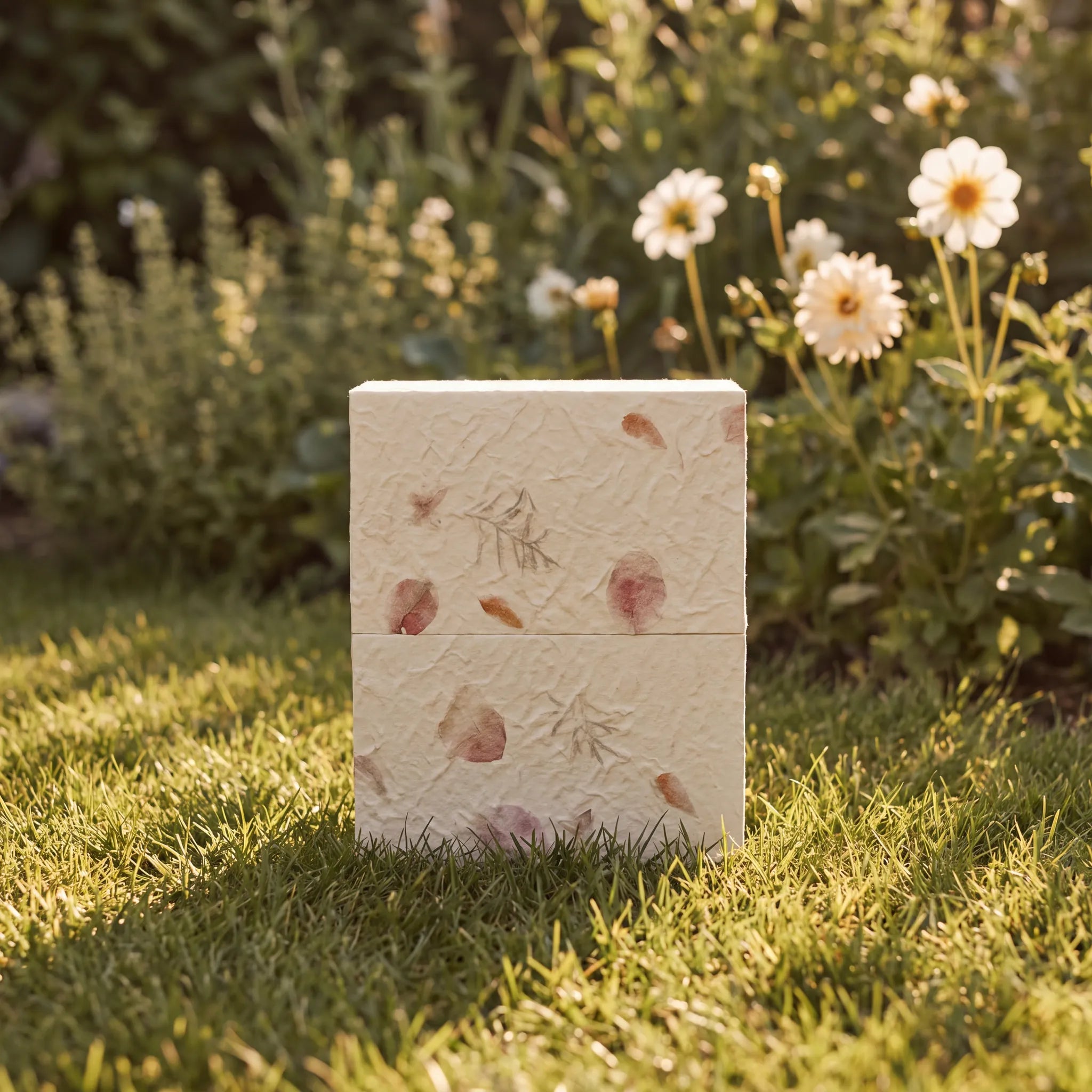 Simplicity Earthurn Biodegradable Urn for Ashes in Floral - Adult