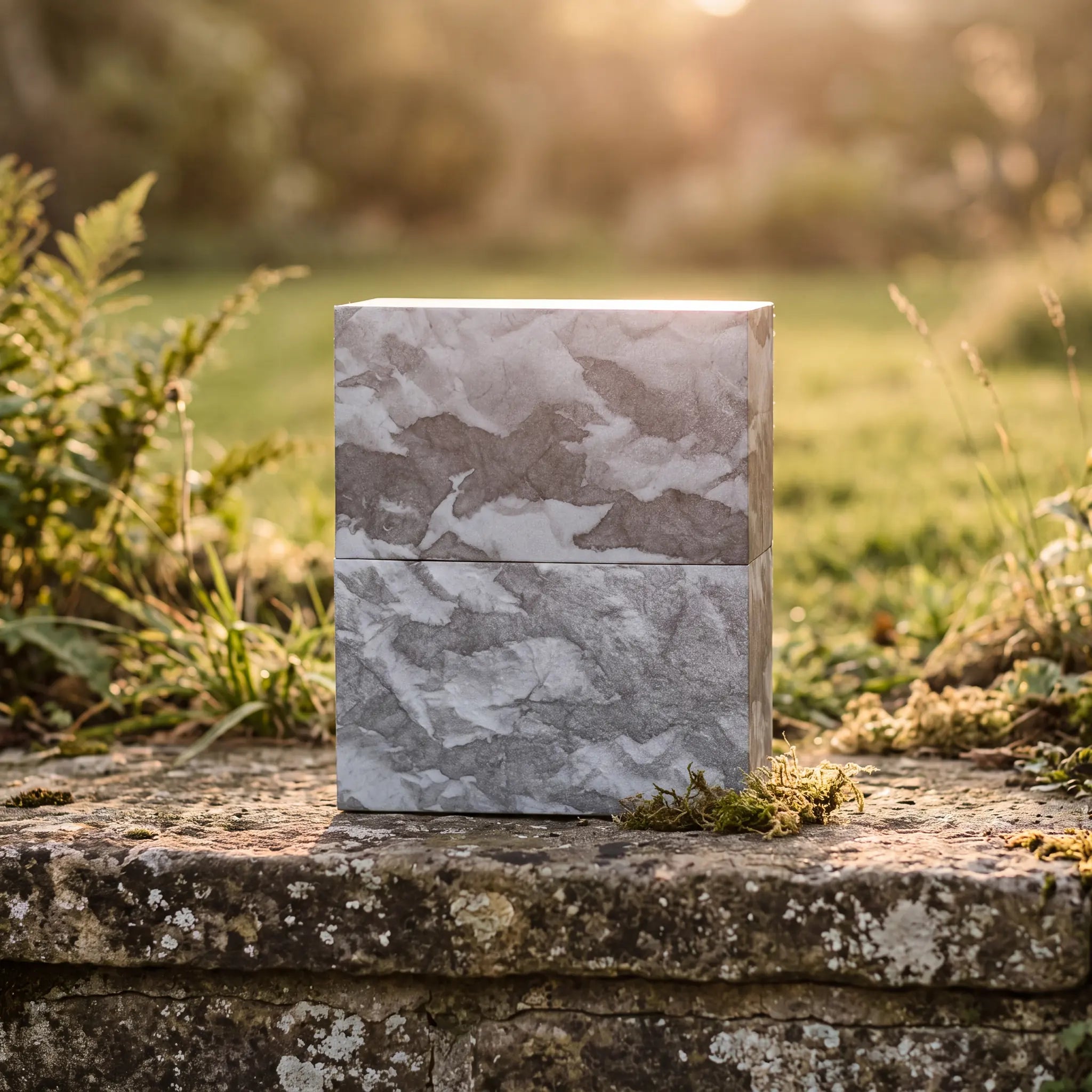 Simplicity-Earthurn-Biodegradable-Urn-for-Ashes-in-Slate-Grey-Adult-Outside