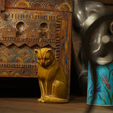 Sitting Cat Urn for Ashes in Dark Sand