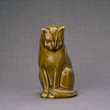 Sitting Cat Urn for Ashes in Dark Sand