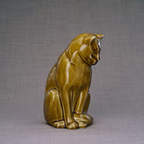 Sitting Cat Urn for Ashes in Dark Sand