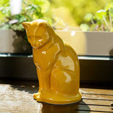 Sitting Cat Urn for Ashes in Amber