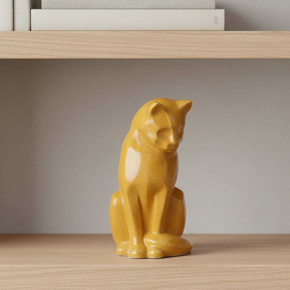 Sitting Cat Urn for Ashes in Amber