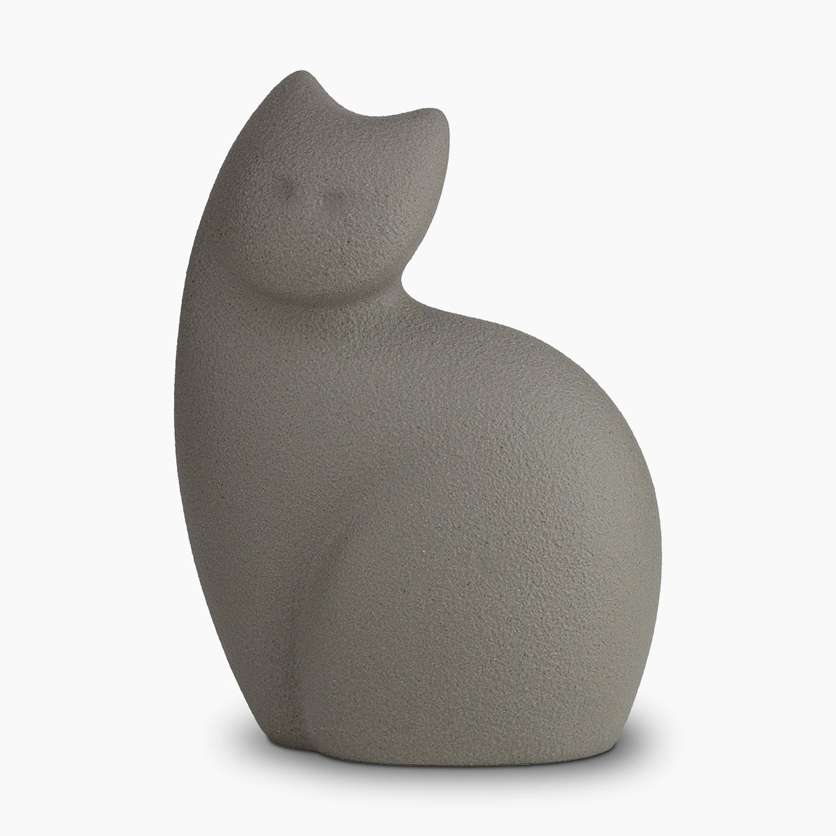Sitting Cat Urn for Ashes in Grey
