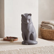 Sitting Cat Urn for Ashes in Matte Grey