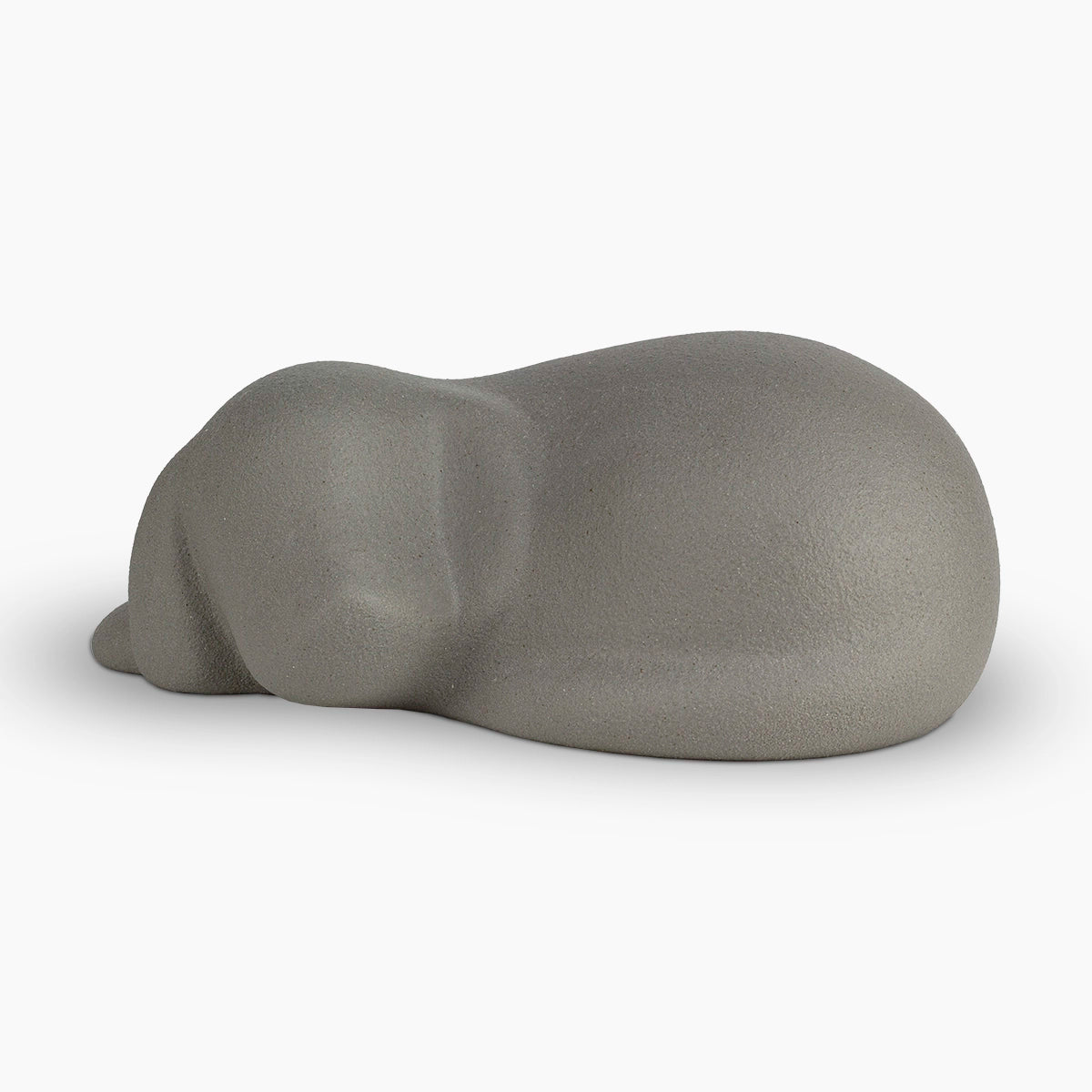 Sleeping Dog Pet Urn for Ashes in Grey