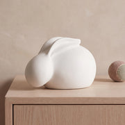 Sleeping Rabbit Pet Urn for Ashes in White