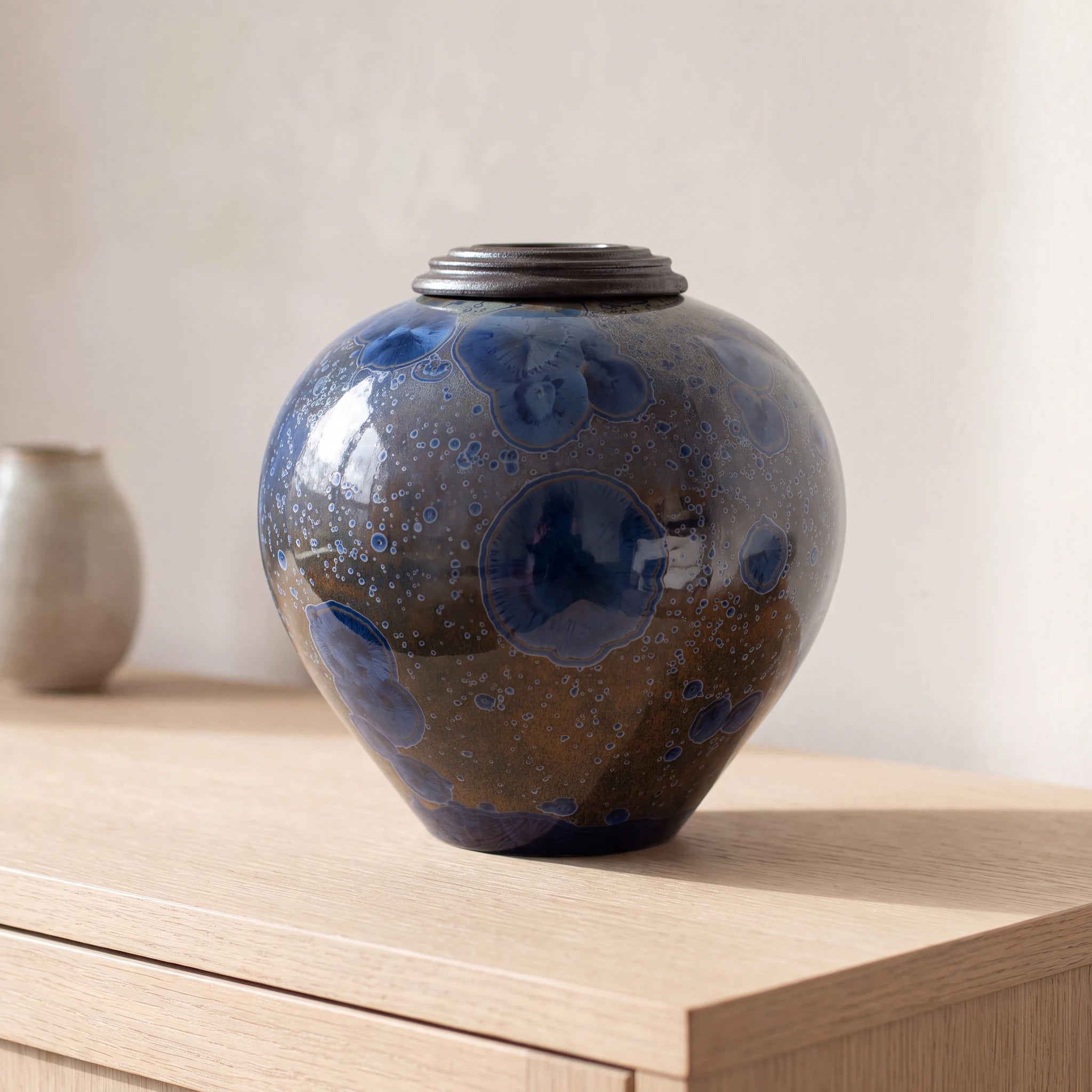 Sodalite Adult Cremation Urn for Ashes