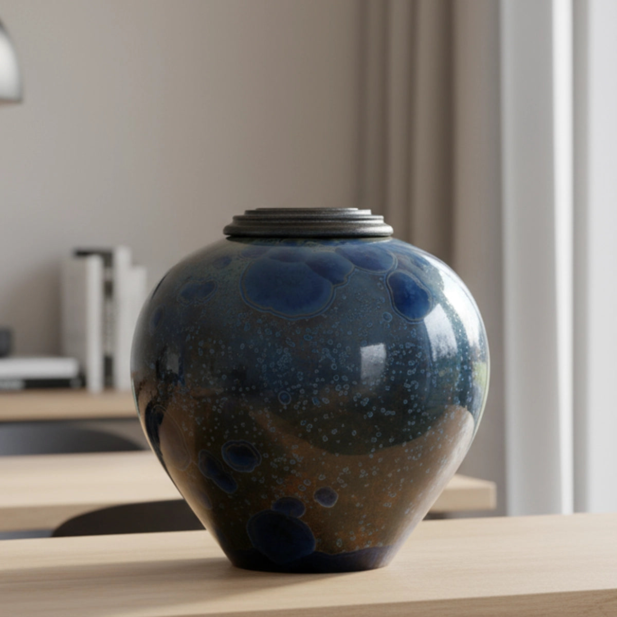 Sodalite Adult Cremation Urn for Ashes