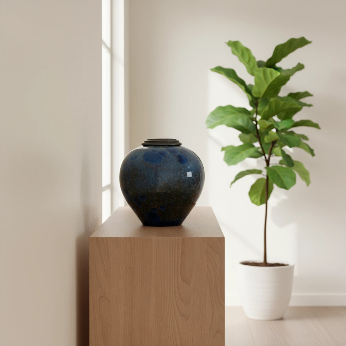 Sodalite Adult Cremation Urn for Ashes