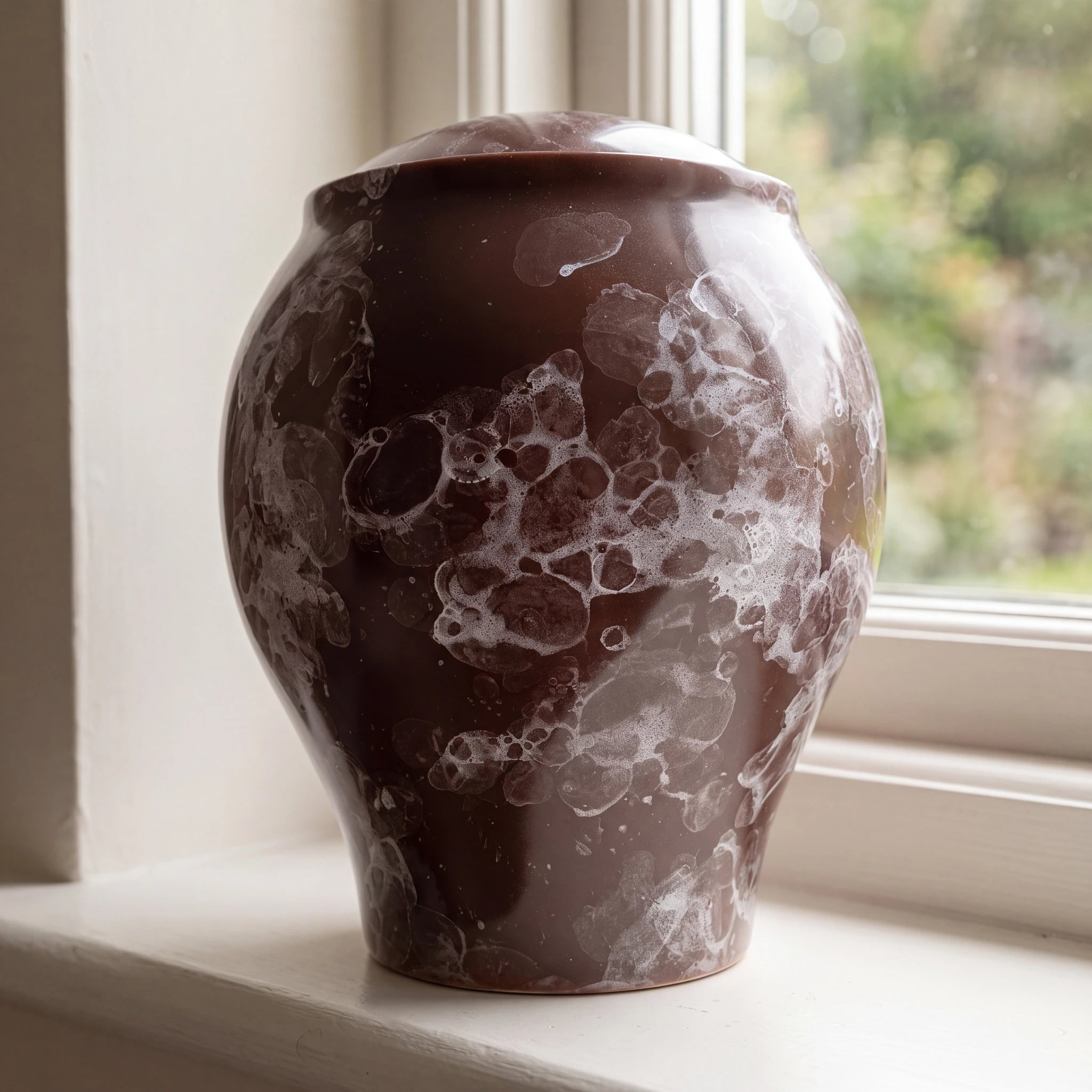 Splash Classic Adult Cremation Urn for Ashes in Brown