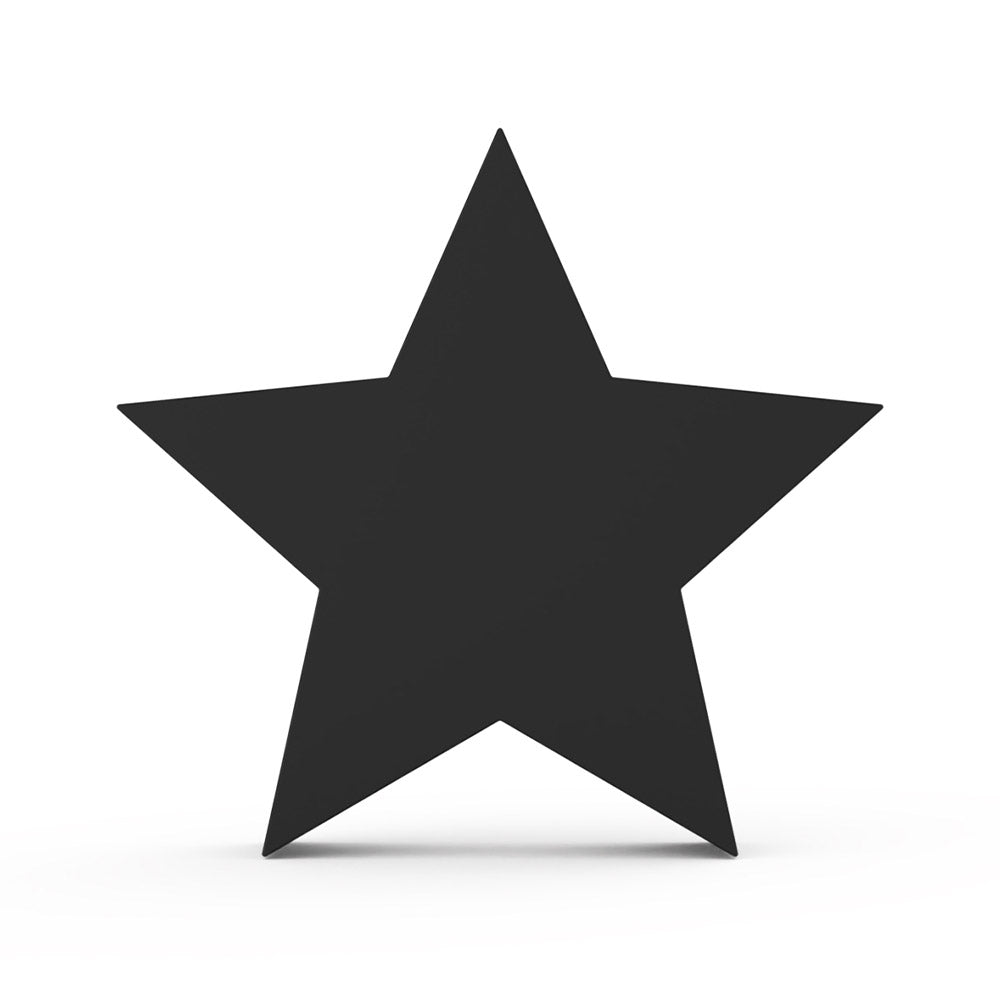 Star Medium Urn for Ashes in Matte Black Stainless Steel