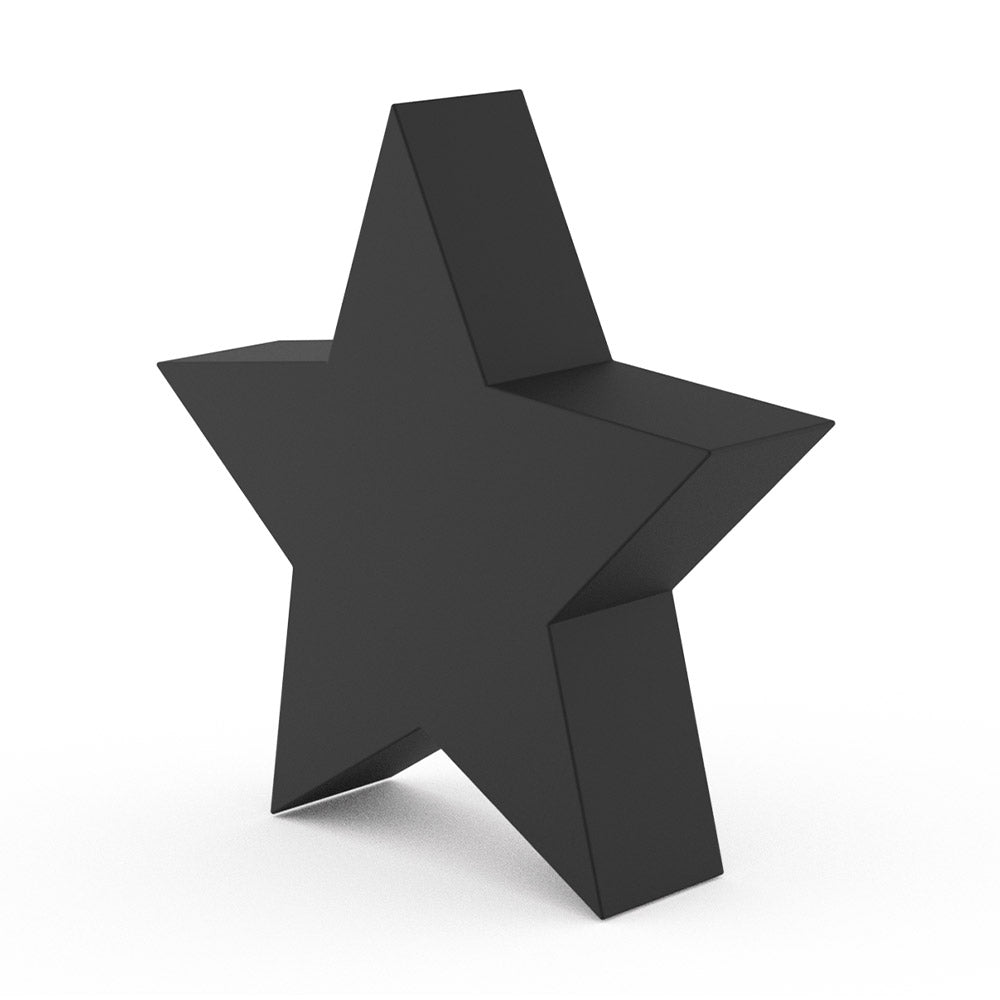 Star Extra Small Urn for Ashes in Matte Black Stainless Steel