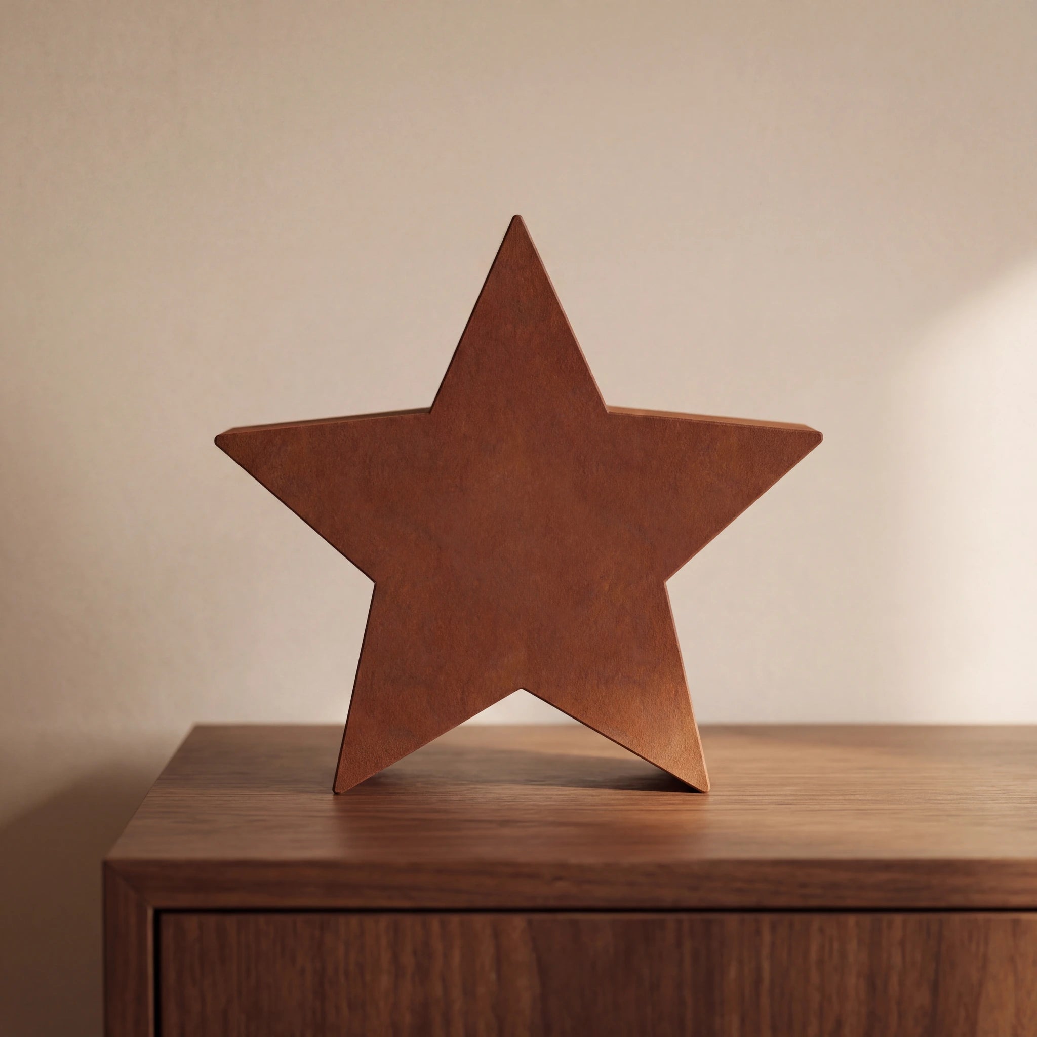 Star-Medium-Urn-for-Ashes-in-Corten-Steel-amto_walnut