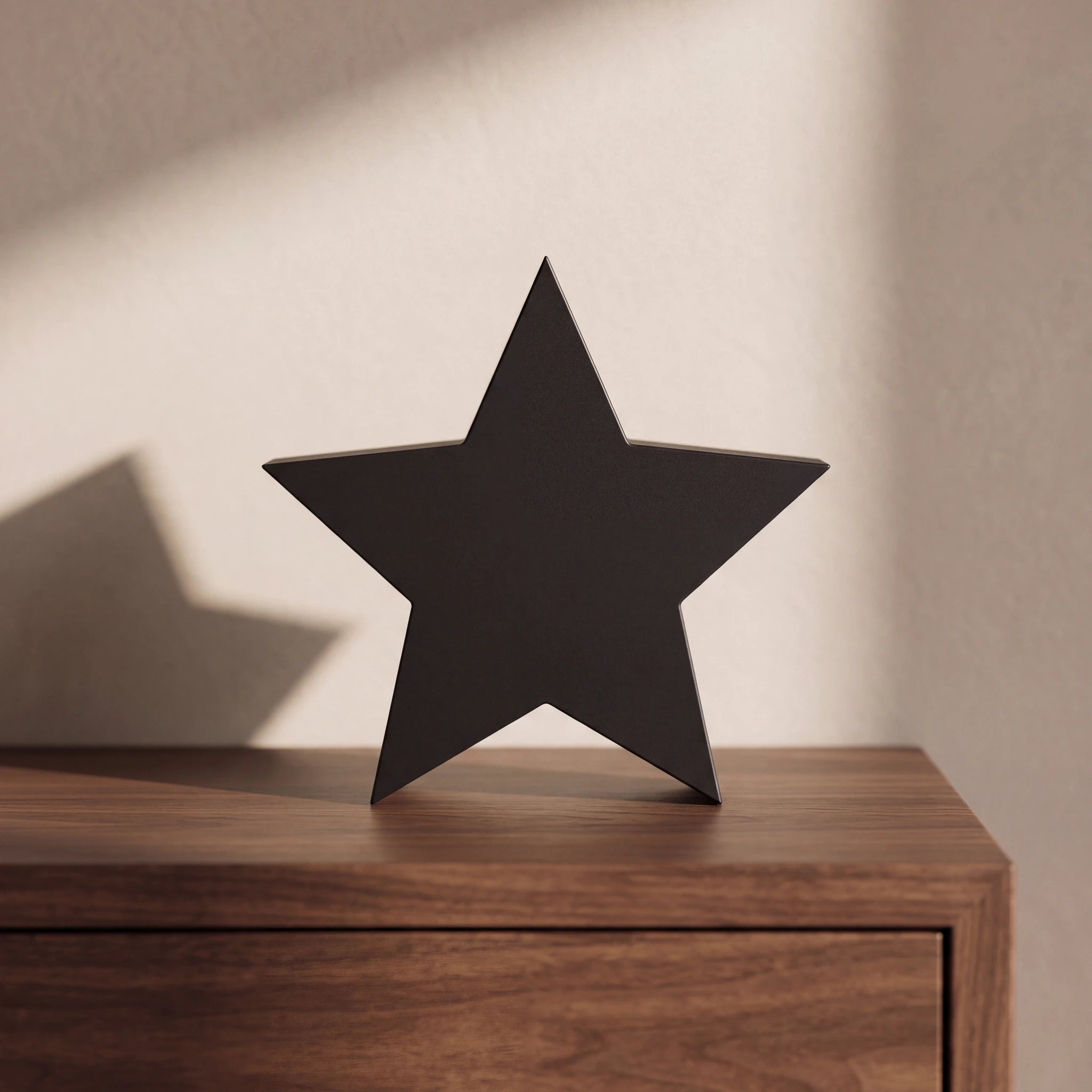 Star-Medium-Urn-for-Ashes-in-Matte-Black-Stainless-Steel-amto_walnut