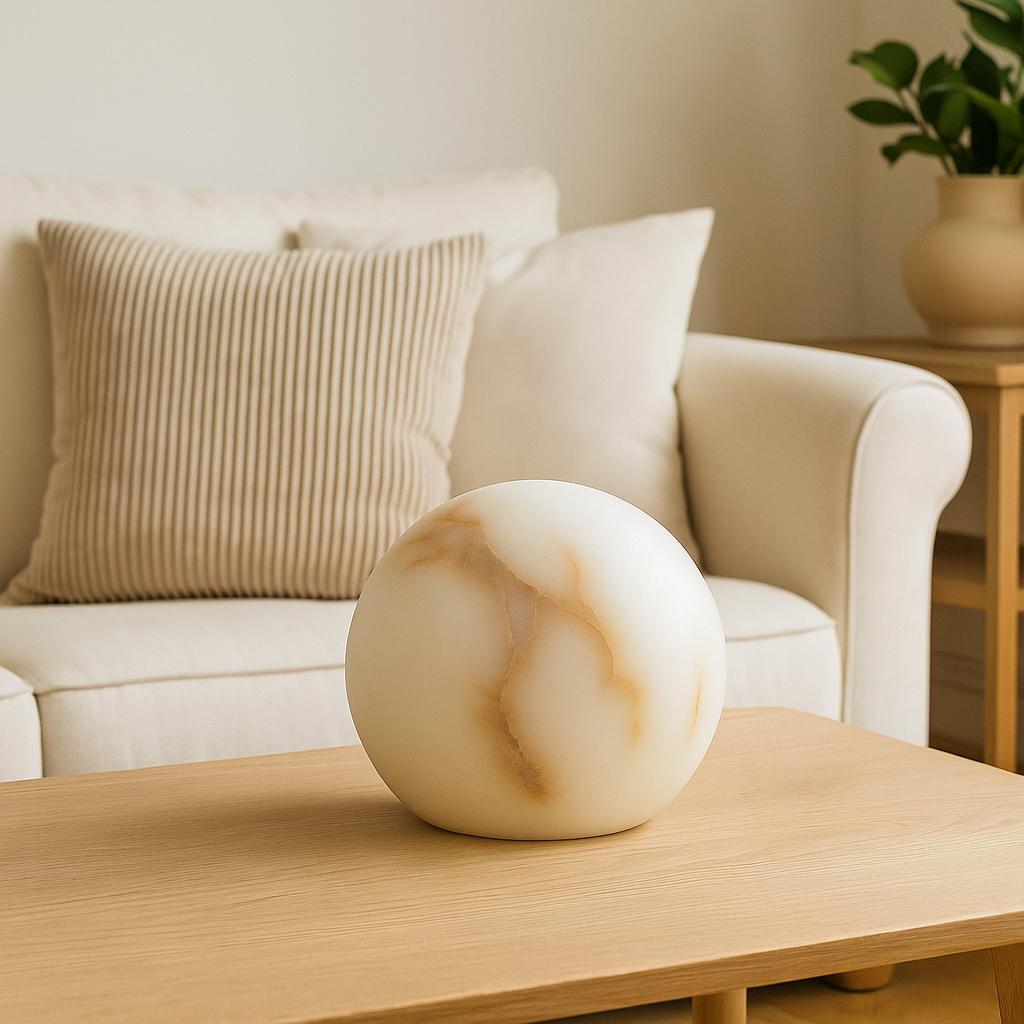 Stone Ball Adult Cremation Urn for Ashes