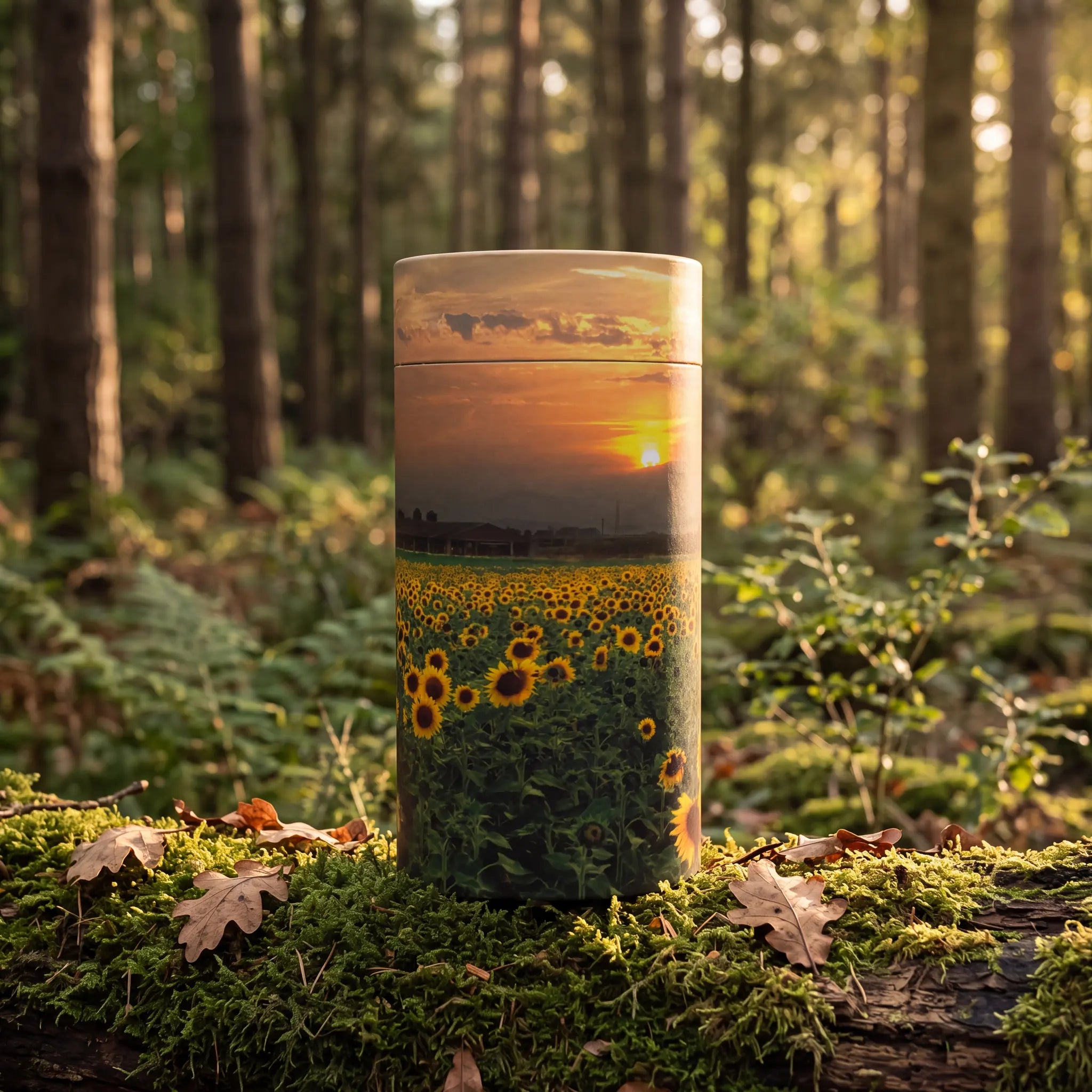 Sunflower-Fields-Eco-Friendly-Scattering-Tube-for-Ashes-Extra-Large-No-10-In-the-Woods