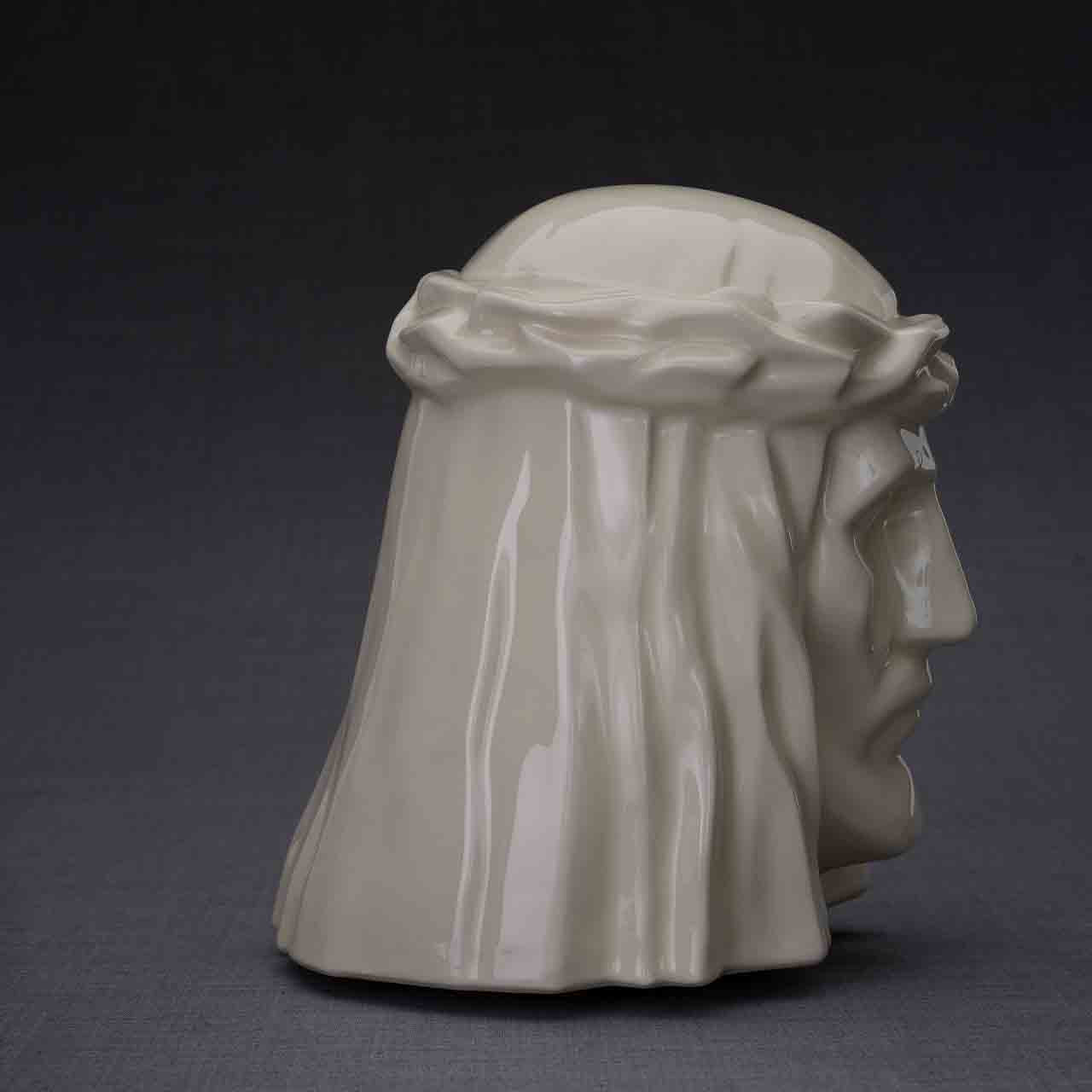 The Christ Adult Cremation Urn for Ashes in Cream