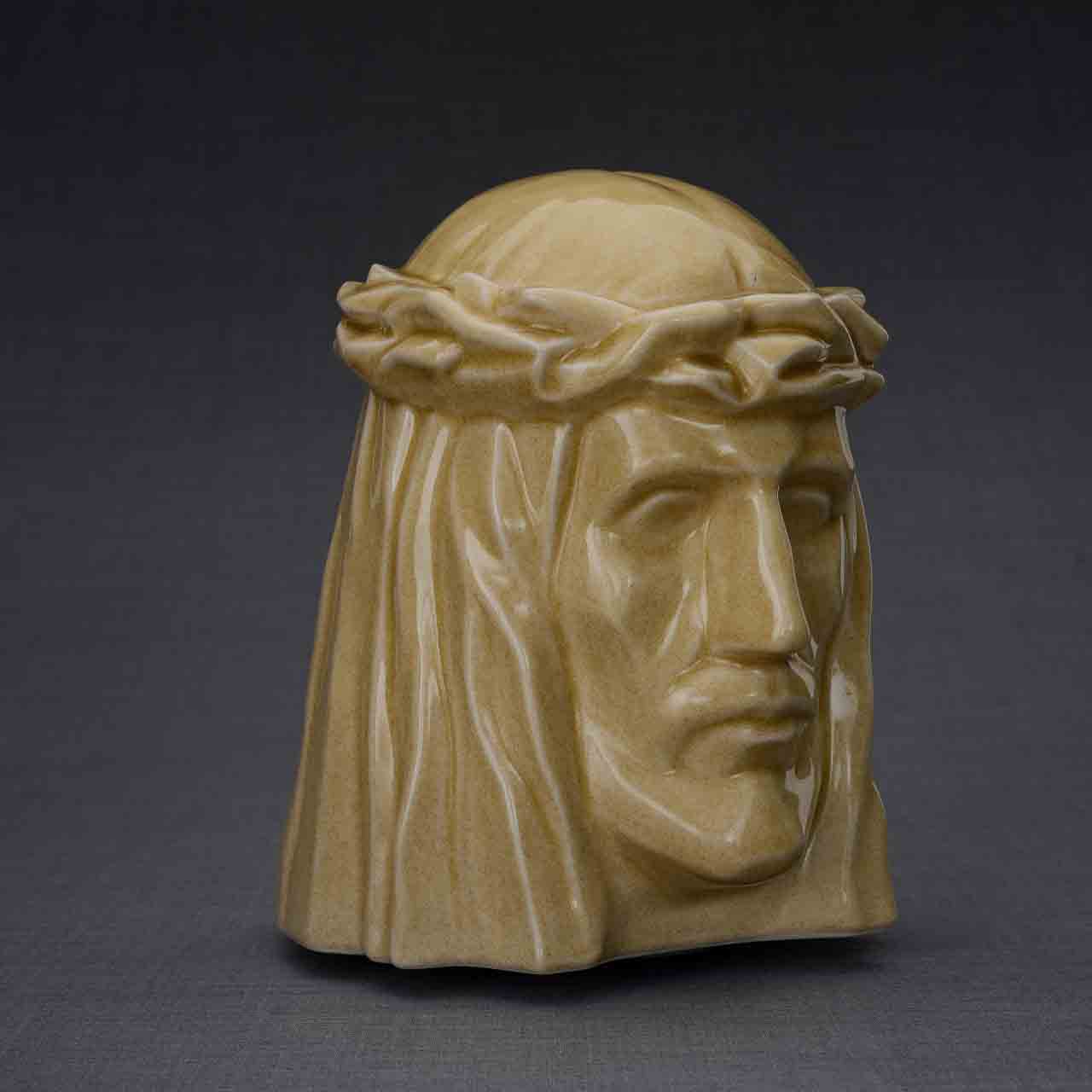 The Christ Adult Cremation Urn for Ashes in Light Sand