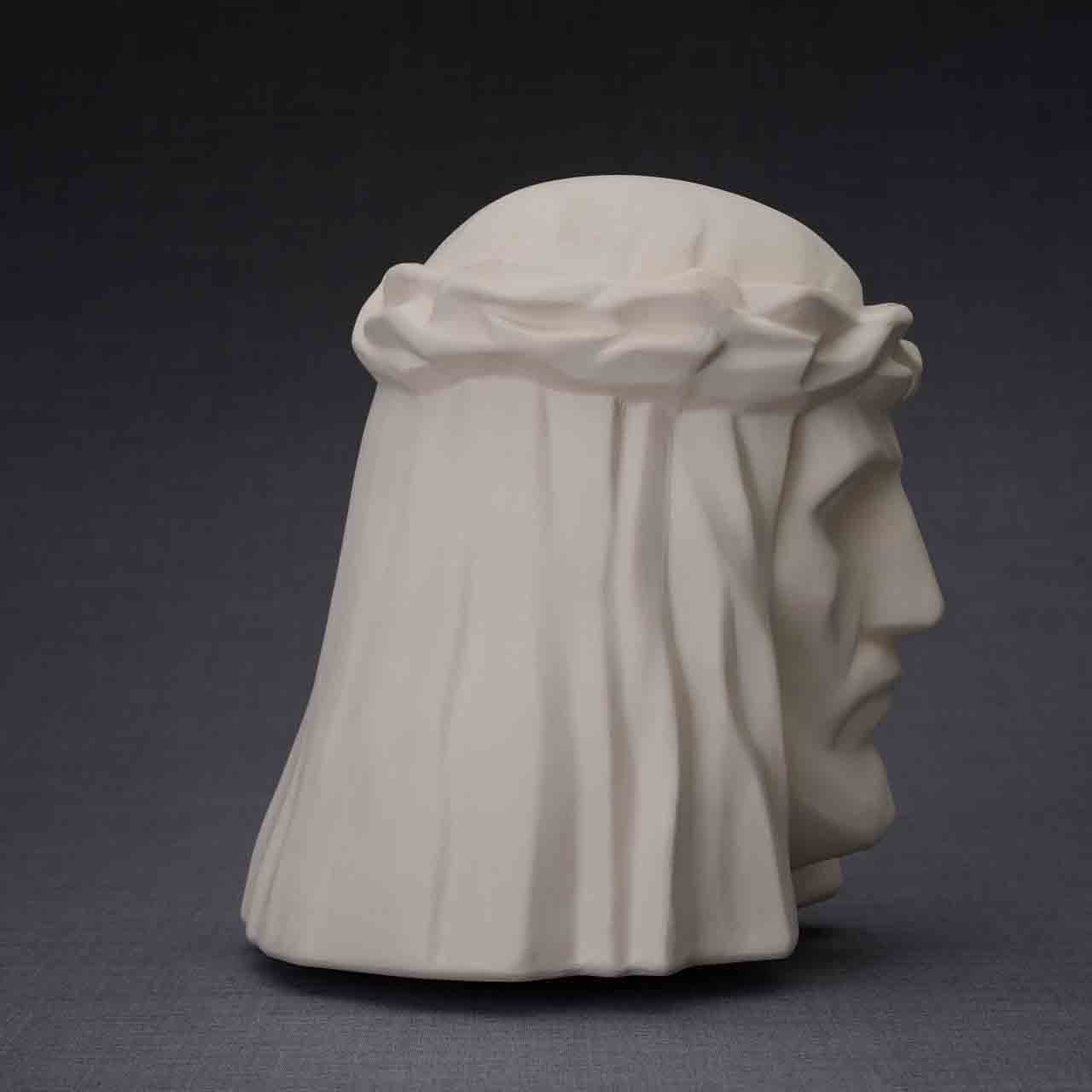 The Christ Adult Cremation Urn for Ashes in Matte White