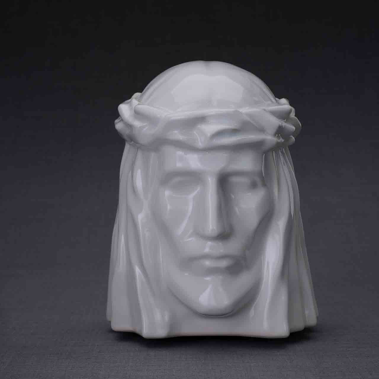 The Christ Adult Cremation Urn for Ashes in White