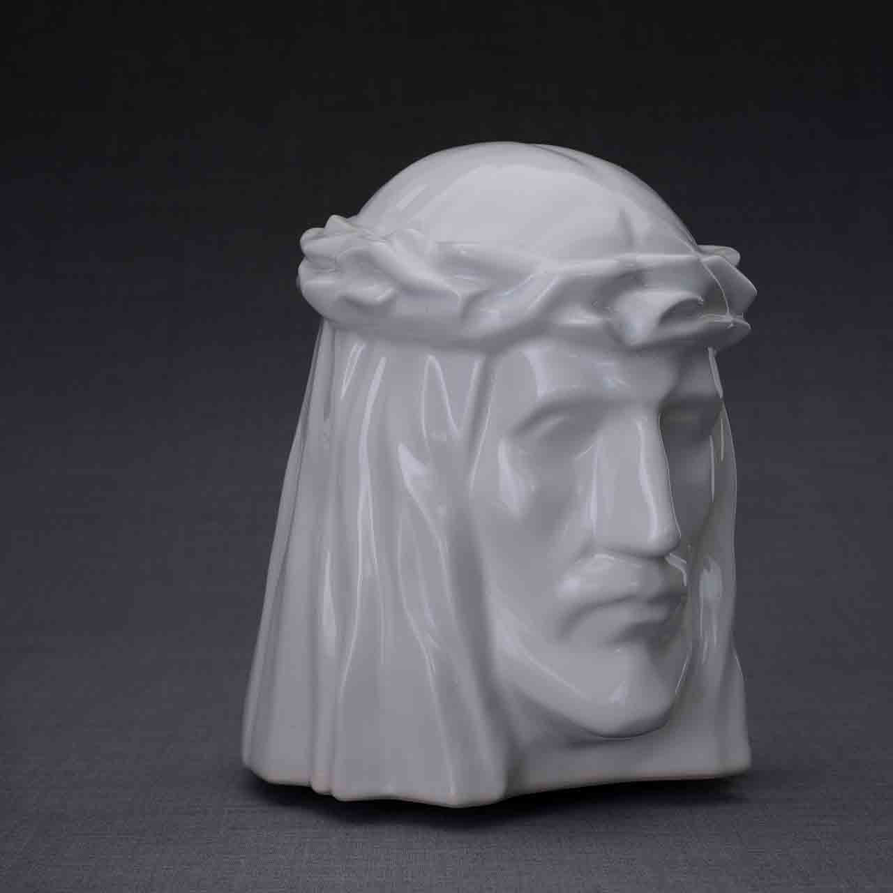 The Christ Adult Cremation Urn for Ashes in White