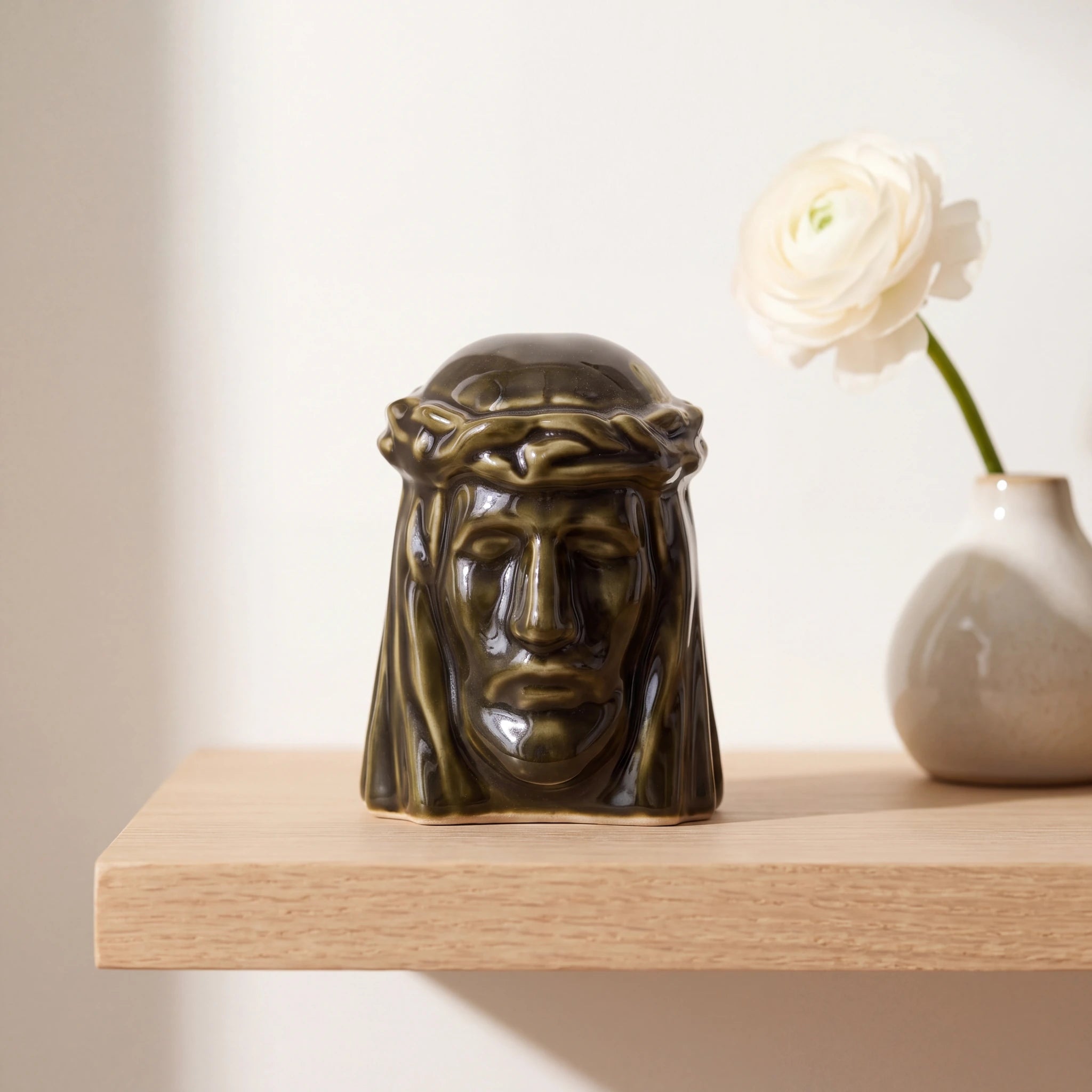 The-Christ-Mini-Urn-for-Ashes-in-Oily-Green-keepsake_bud_vase