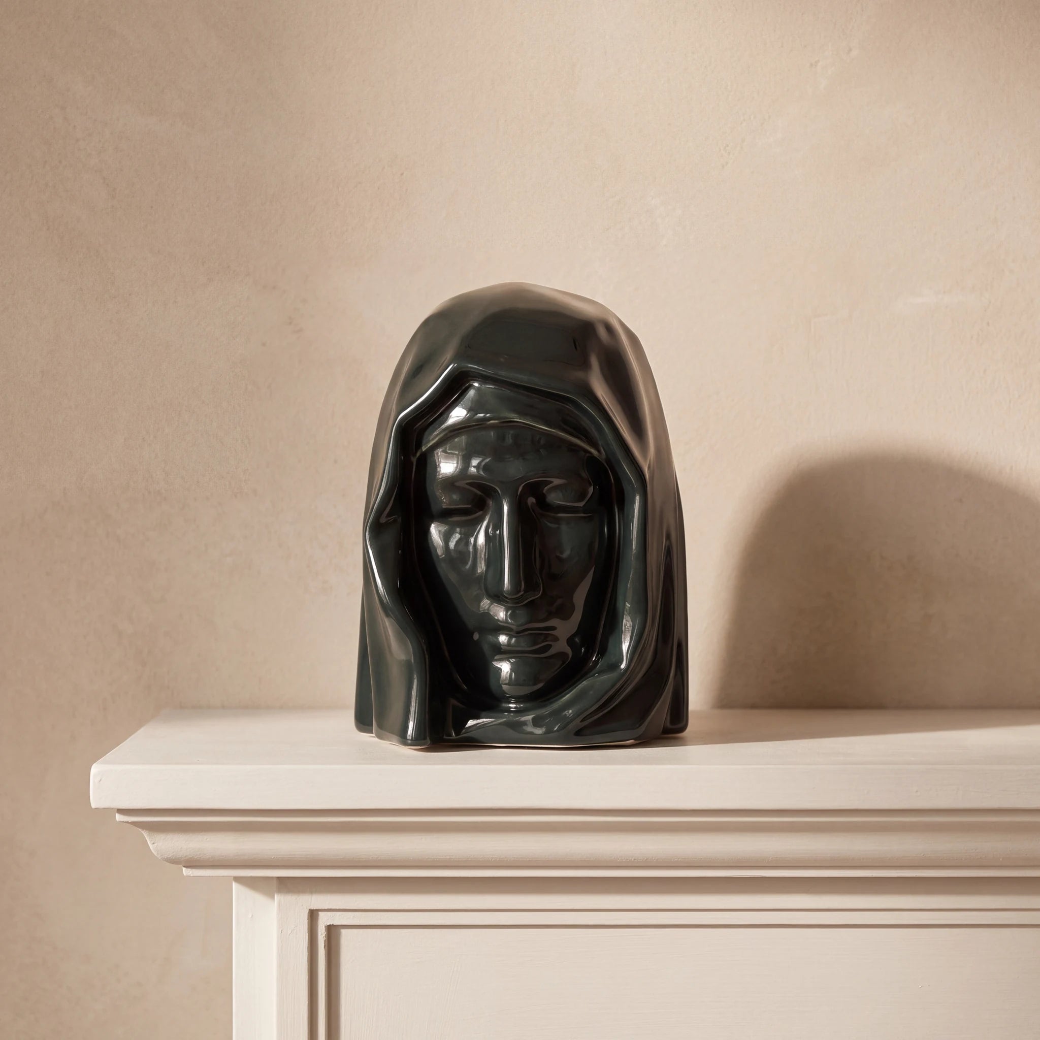 The Holy Mother Adult Cremation Urn for Ashes in Dark Green