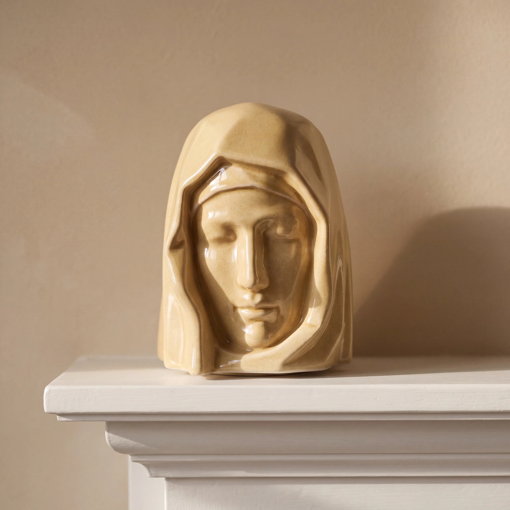 The Holy Mother Adult Cremation Urn for Ashes in Light Sand
