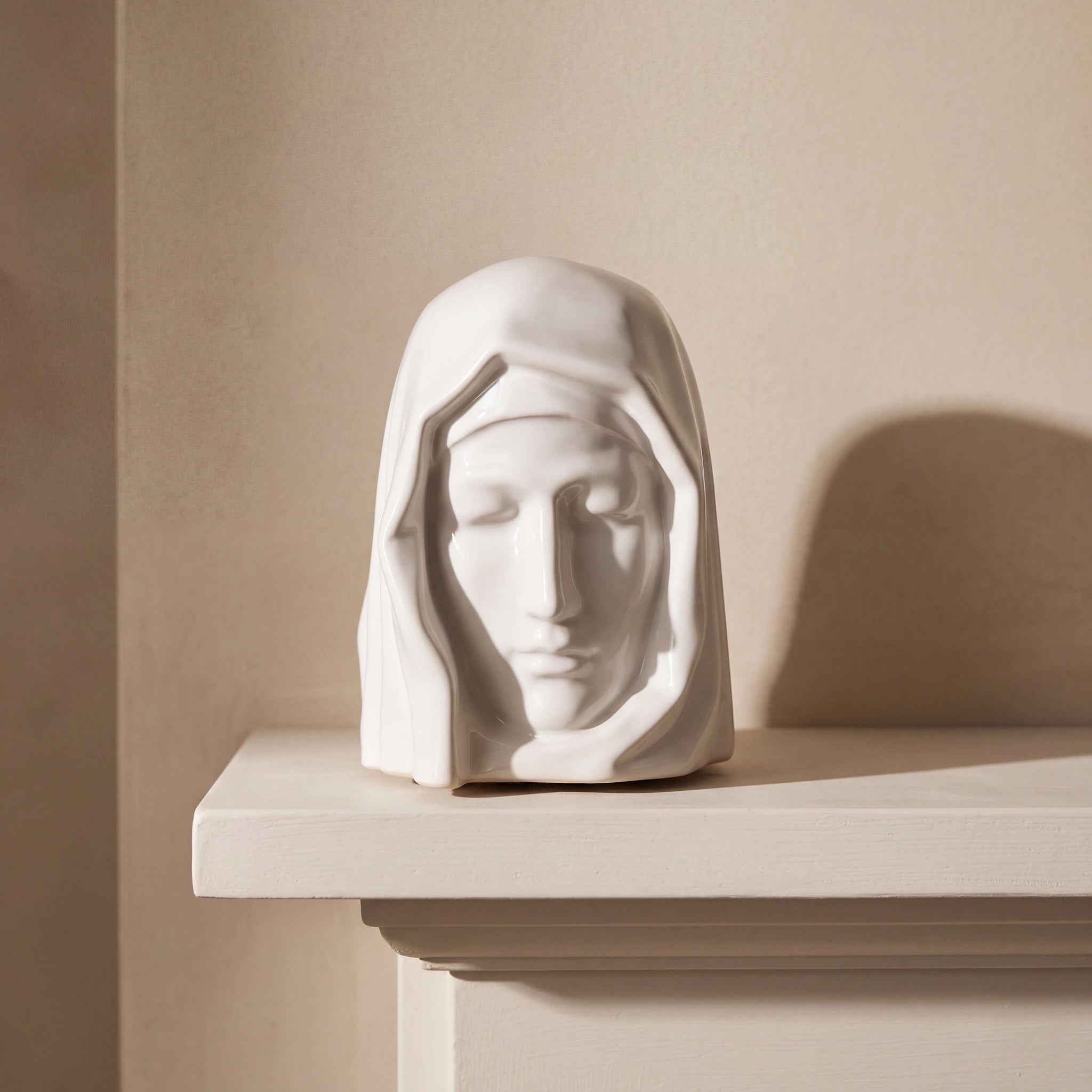 The Holy Mother Adult Cremation Urn for Ashes in White
