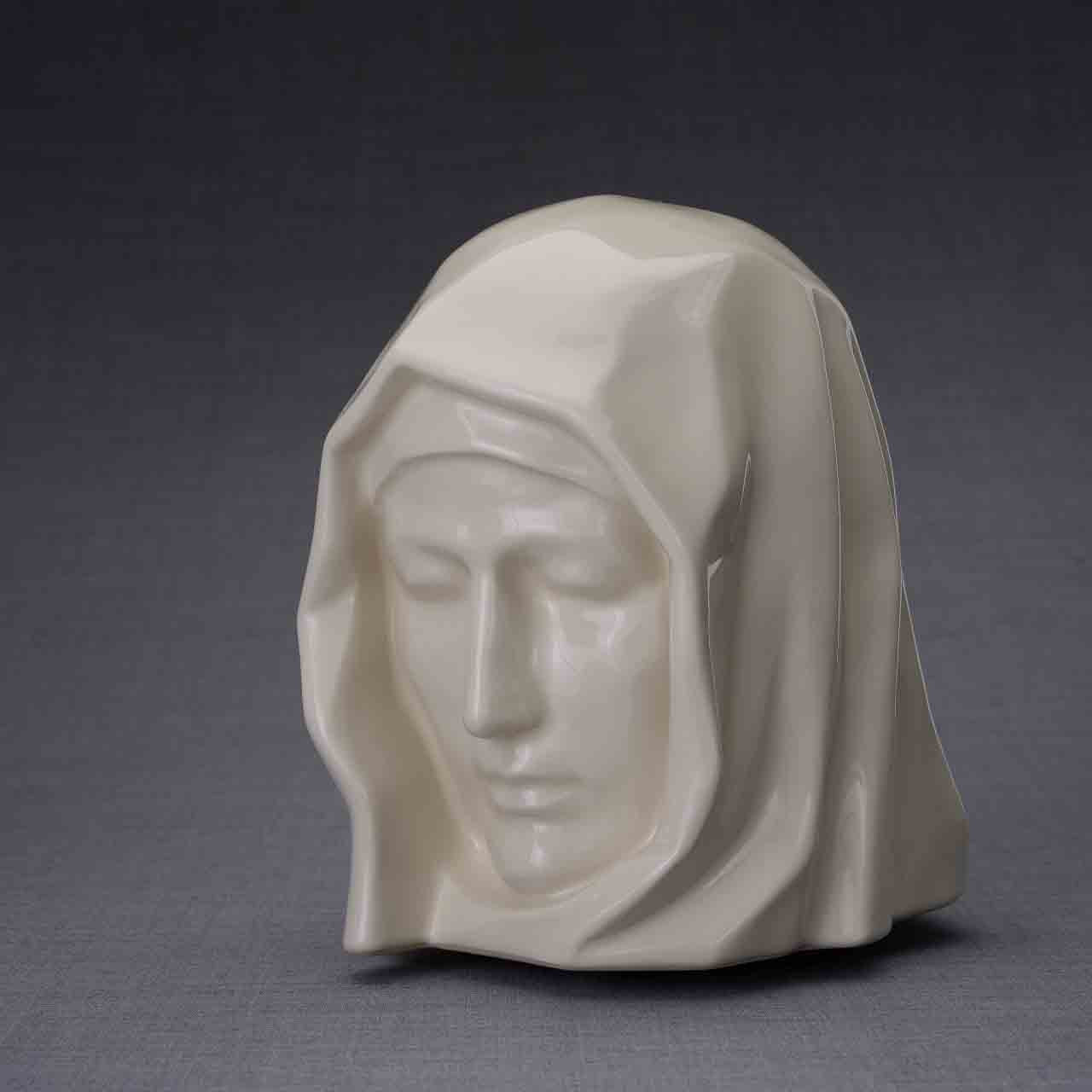 The Holy Mother Adult Cremation Urn for Ashes in Cream